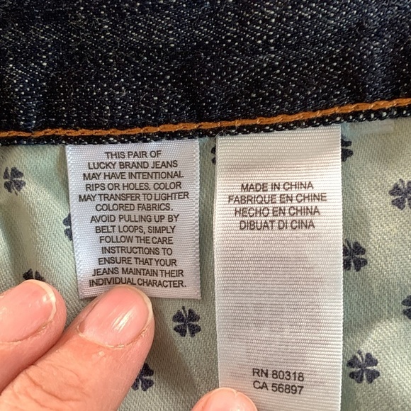 Lucky Brand 361 Vintage Straight Dark Wash Stretch Jeans size 38 - Picture 14 of 16